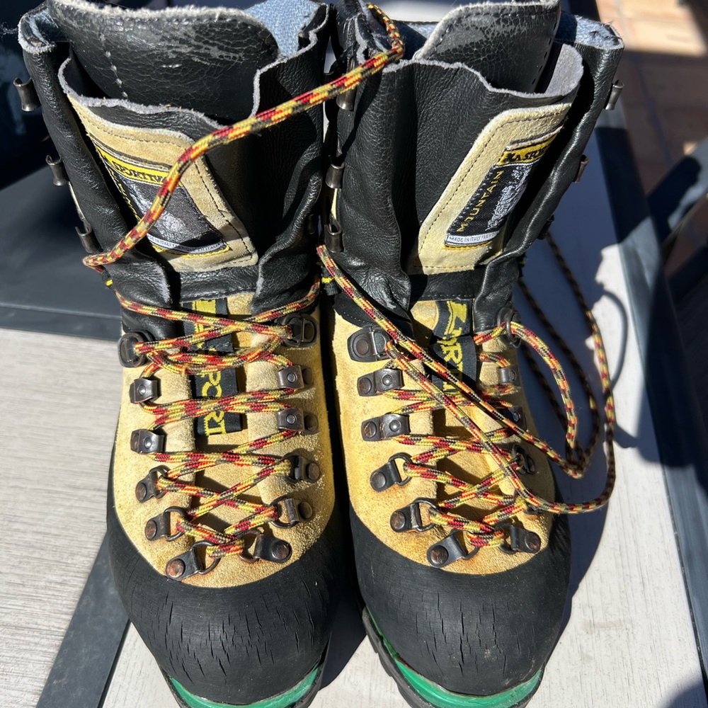 La Sportiva Nepal Extreme women’s mountaineering boots size 40.